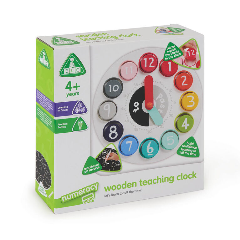 Early Learning Centre Wooden Teaching Clock - Édition anglaise - Notre exclusivité