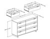 Fynn 6-Drawer Double Dresser- Gray Oak