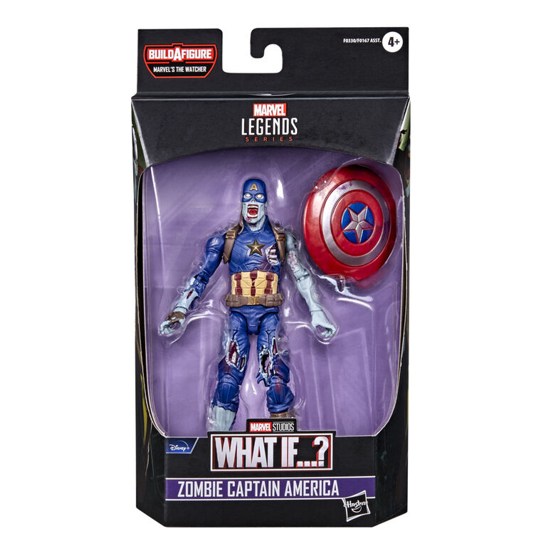 Hasbro Marvel Legends Series, figurine Zombie Captain America de 15 cm avec design premium et 1 accessoires