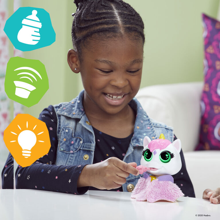 furReal Airina the Unicorn Color-Change Interactive Feeding Toy, Lights and Sounds