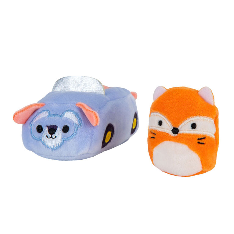 Mini-peluche Squishville - Squishville James en voiture