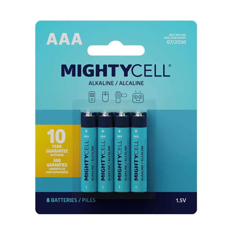 8 Piles AAA Alcalines MightyCell