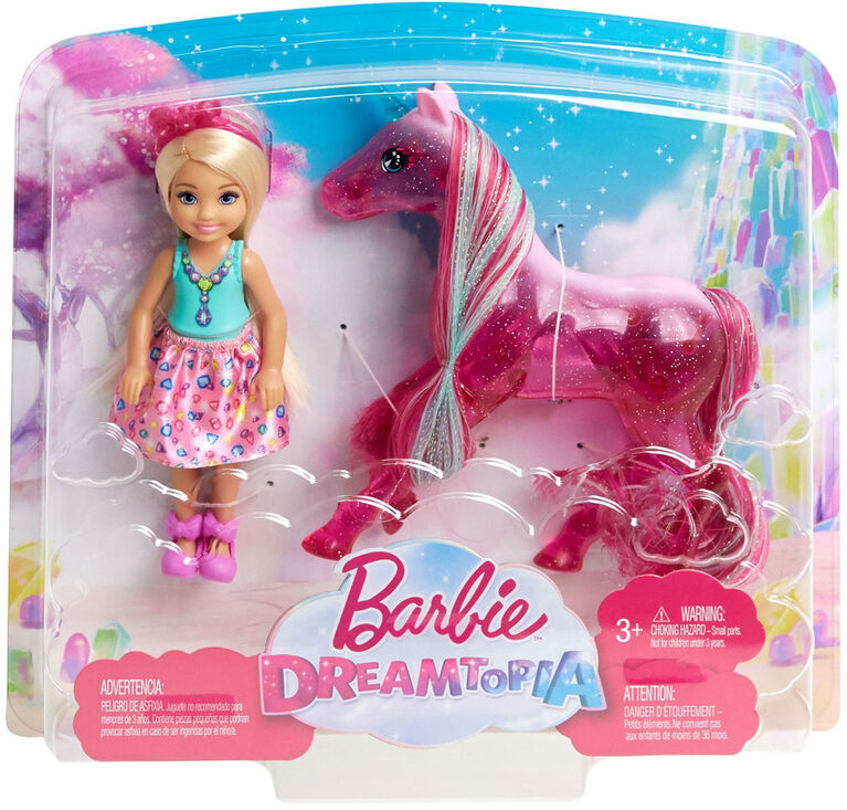 Barbie - Dreamtopia - Poupée Chelsea et Licorne. - Notre Exclusivité