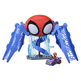 Marvel Spidey and His Amazing Friends Web-Quarters Playset With Lights and Sounds - English Edition