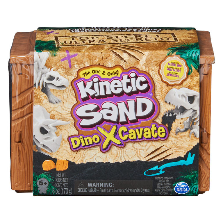 Kinetic Sand, Dino Xcavate, élaboré à partir de sable naturel, Sable de jeu sensoriel