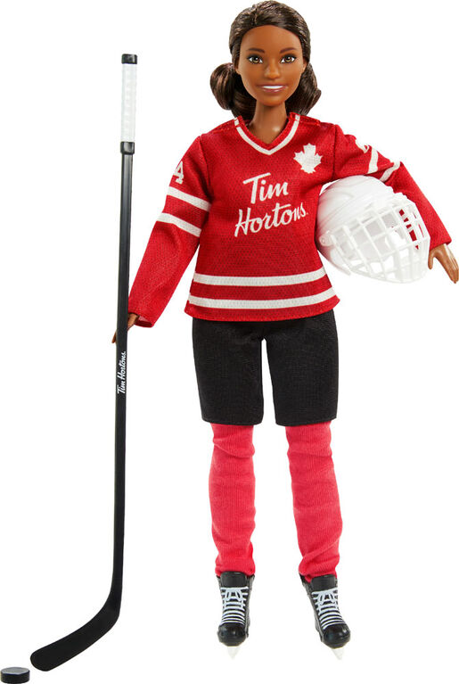 Poupée Barbie Tim Hortons de collection vêtue d'un uniforme de hockey