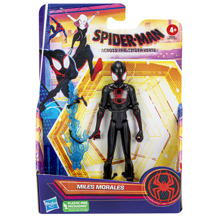 Marvel Spider-Man: Across the Spider-Verse Miles Morales Toy, 6-Inch-Scale Action Figure with Web Accessory, Toys for Kids Ages 4 and Up