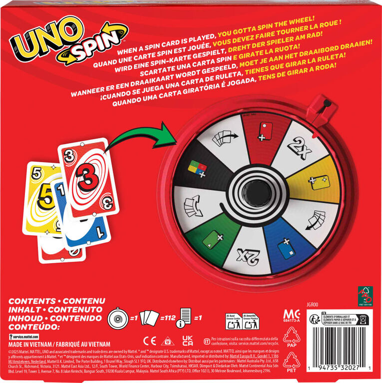 UNO Spin Card Game