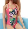 Barbie Doll, 11.5-inch Blonde, and Pool Playset with Slide and Accessories