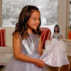 Barbie Signature 2021 Holiday Barbie Doll (12-inch, Brunette Braids) in Silver Gown