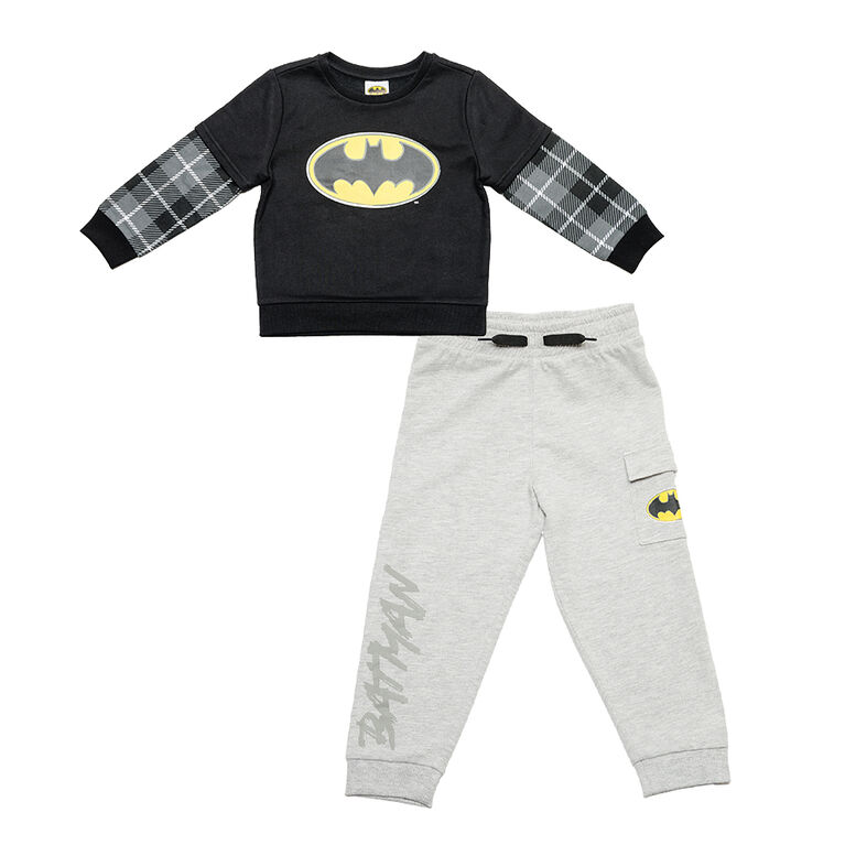 Batman - 2 Piece Combo Set - Black and Grey Heather - Size 4T - Toys R Us Exclusive