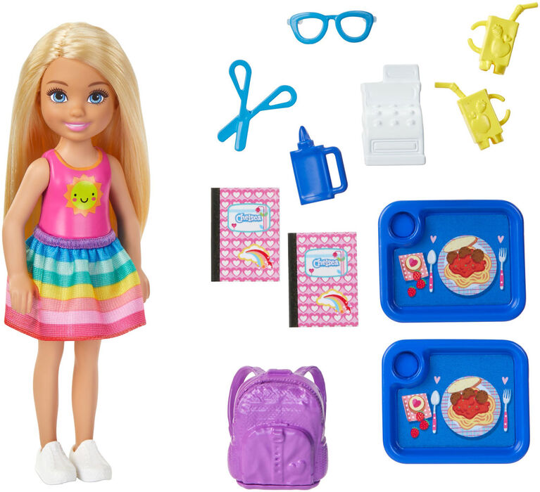 Barbie Club Chelsea Doll and School Playset, 6-inch Blonde, with Accessories