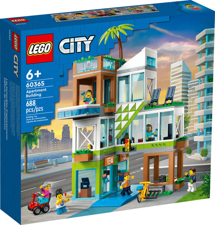 LEGO City Apartment Building 60365 Building Toy Set (688 Pieces)