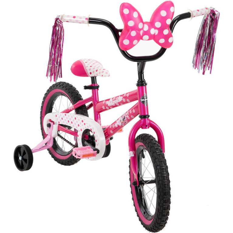 Disney Minnie Mouse Kids' Bike, 16-in, Training Wheels