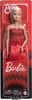 Barbie Mattel 80th Anniversary Ruby-Red Celebration Fashion Doll Wearing Red Dress with Accessories