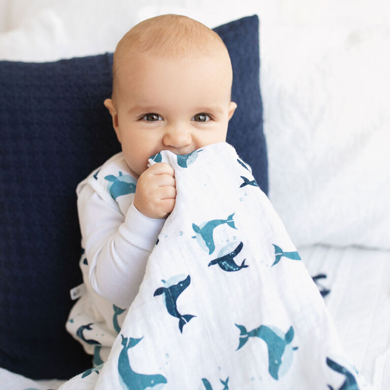 Cotton Muslin Swaddle/ Sea Babies R Us Canada