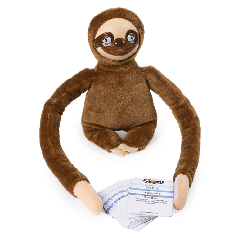 The Sloth Game, Team Charades and Task Game with Electronic Plush Sloth