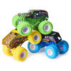 Monster Jam, Coffret de 3 Ground Shaker (Grave Digger, El Toro Loco et Blue Thunder), véhicules en métal moulé à l'échelle 1:64