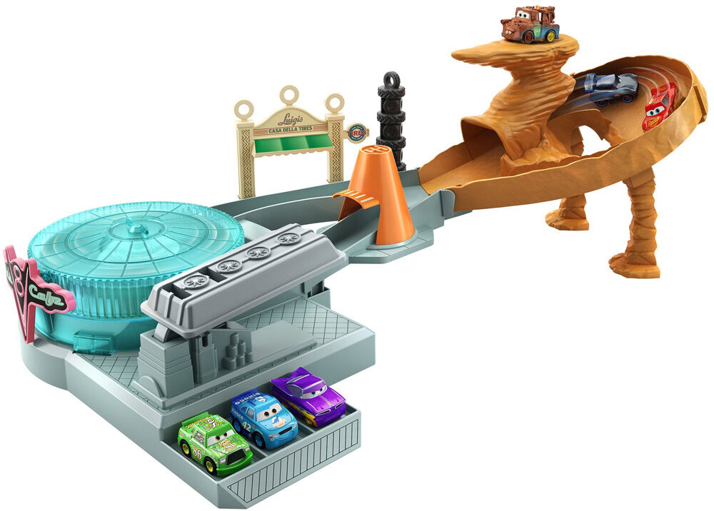 Disney Pixar Cars Mini Racers Radiator Springs Spin Out Playset
