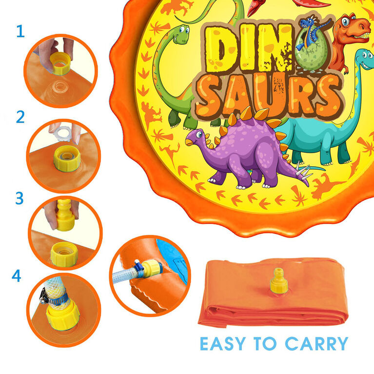 Splash Buddies Dino Sprinkler Mat - English Edition