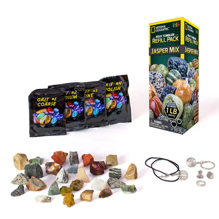 National Geographic Rock Tumbler Refill Pack - Jasper mix - English Edition