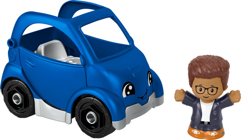 Fisher-Price Little People véhicule électrique jouet voiture et figurine  pour tout-petits, 2 pièces