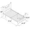 DHP - Manila Twin Metal Bed, White