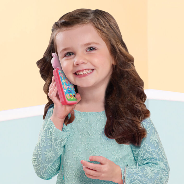 Téléphone Conversation Peppa Pig, Téléphone Jouet avec Sons Réalistes et Boutons Eclairants