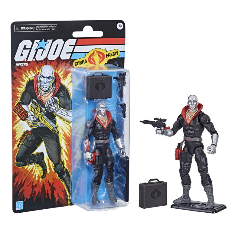G.I. Joe Classified Series Destro Action Figure Collectible Toy with Multiple Accessories, Classic Package Art