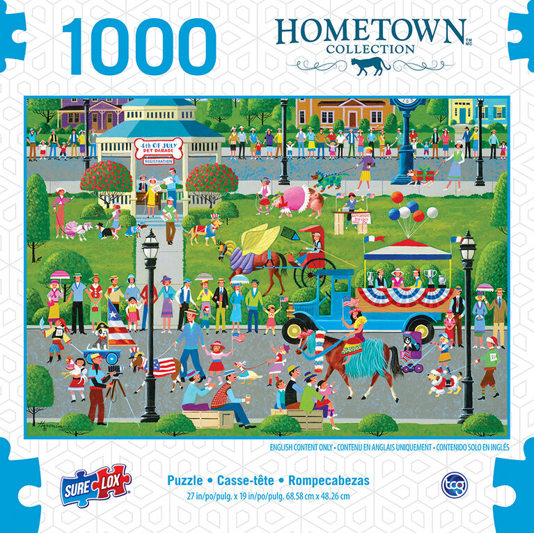 SureLox Puzzles - Hometown Collection by Heronim - Pet Parade - 1000 pieces