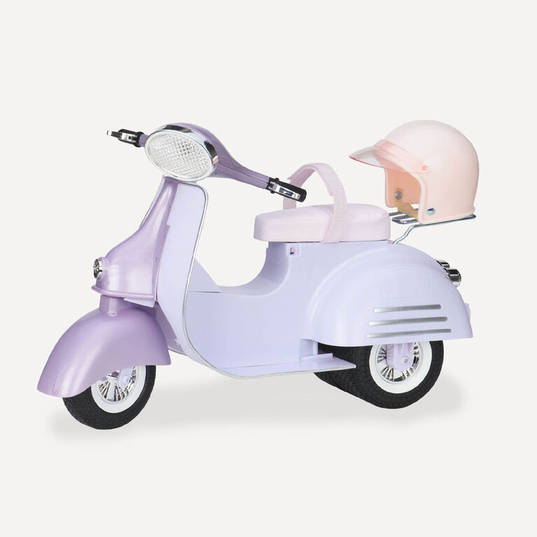 Accessoire poupée Our Generation scooter rose et blanc