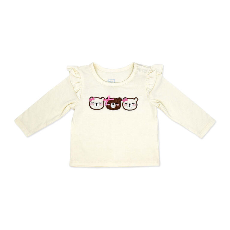 Baby Mode 3 Piece Legging and Headband Set: Team Teddy 3M