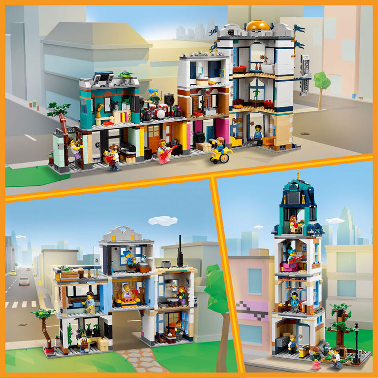 LEGO Creator La rue principale 31141 Ensemble de jeu de construction (1 459 pièces)