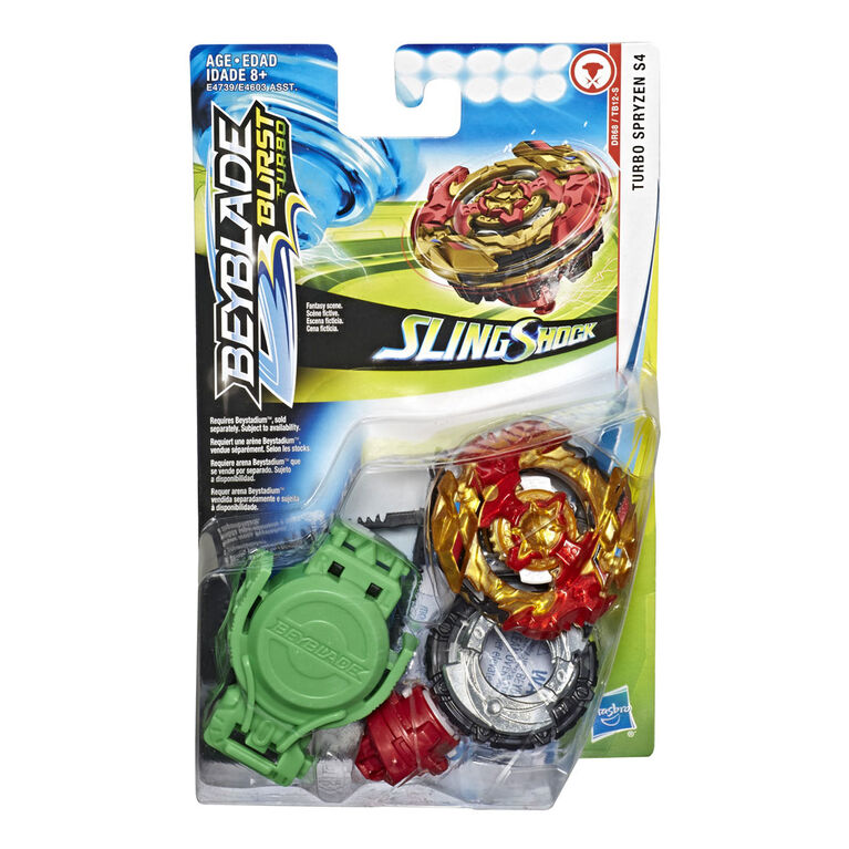 Beyblade Burst Turbo Slingshock - Kit de départ - Turbo Spryzen s4 de toupie avec lanceur à rotation droite/gauche, 8 ans et plus