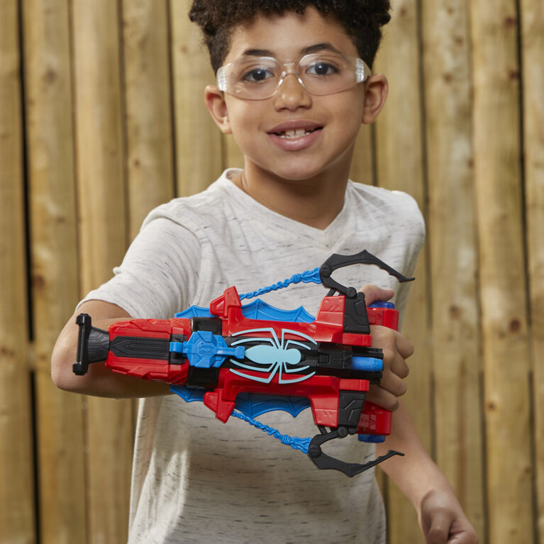 Marvel Spider-Man, Blaster Double attaque, jouets de super-héros, dès 5 ans, blaster Nerf Spider-Man, tire un jet d'eau