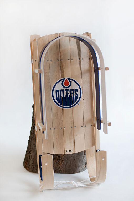 JAB - Traîneau traditionel pour enfant avec le logo LNH de l'équipe des Oilers d'Edmonton