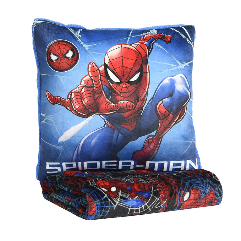 Ensemble de jeté et coussin 2 pièces Marvel Spiderman