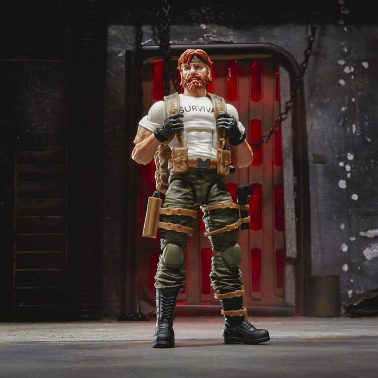 G.I. Joe Classified Series Stuart "Outback" Selkirk Action Figure 63 Collectible Toy, Accessories, Custom Package Art