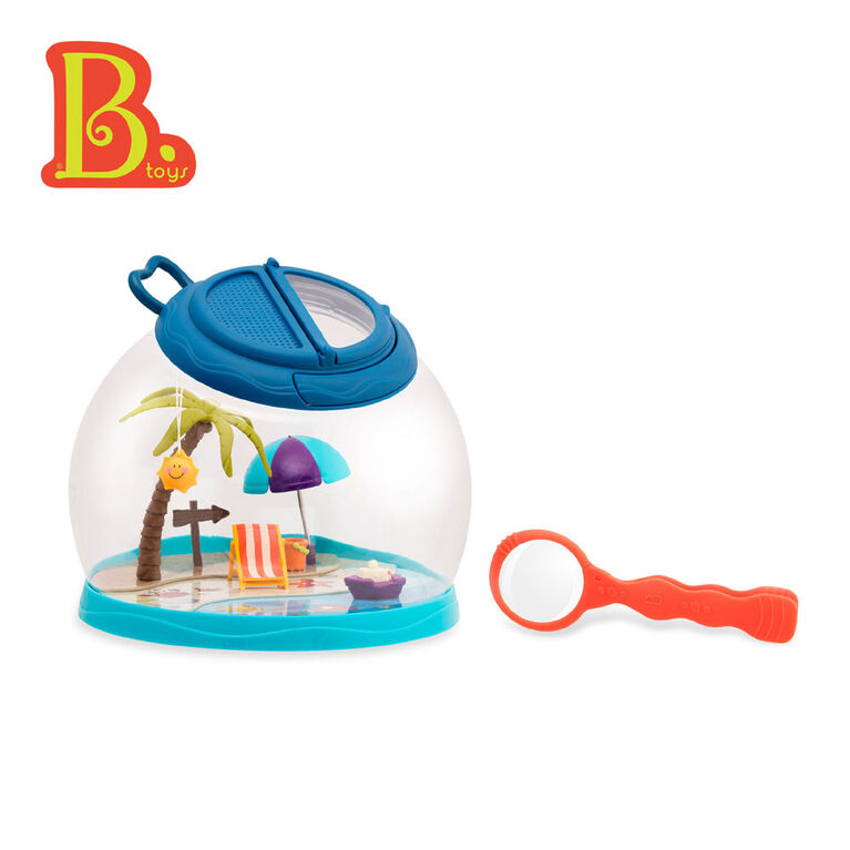 B. toys, Tiki Retreat, Bug House and Magnifier