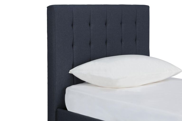 DHP Emily Upholstered Twin Bed - Navy