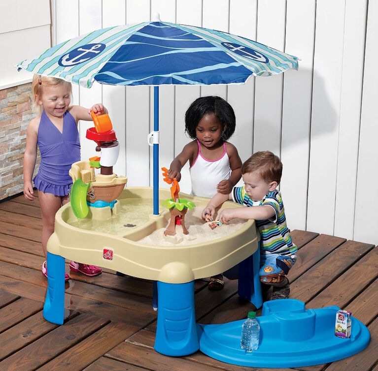Step2 Sail Away Adventure Sand & Water Table With Umbrella R