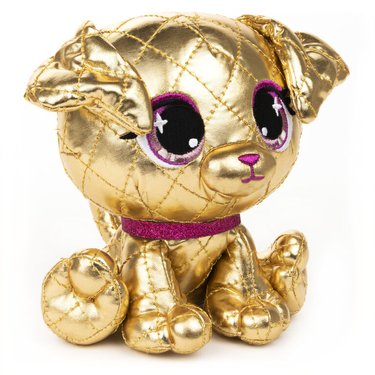 GUND P.Lushes Designer Fashion Pets Limited-Edition Goldie La'Pooch Puppy Premium Stuffed Animal, Gold and Pink, 6"
