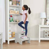 Wooden Step Stool- Grey