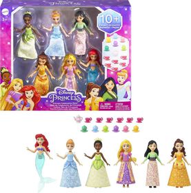 8pcs Disney Princess Action Figures Changé De Robe Poupée Enfants Fille  Jouet Cadeau