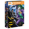 Batman, 100-Piece Double Sided Jigsaw Puzzle 2-in-1 Joker DC Comics Action Movies Kids Puzzles Batman Toys