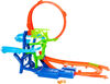 Hot Wheels Stunt Tracks Mid-Air Crash Playset with 1:64 Scale Die-Cast Toy Car & Motorized Booster