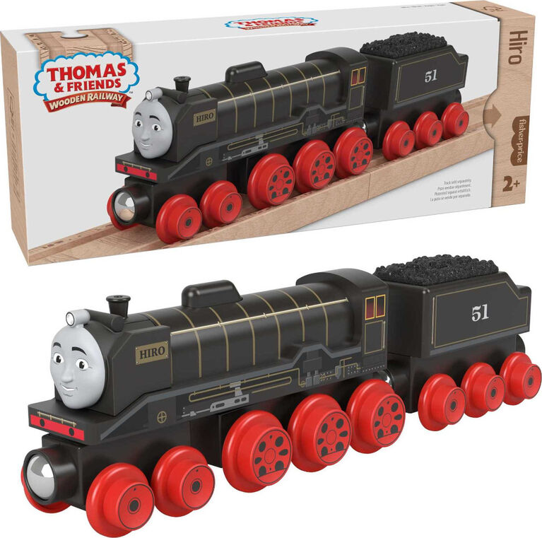 Thomas et ses amis - Piste en bois - Locomotive Hiro et wagon de charbon