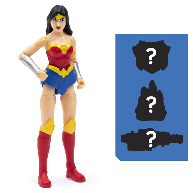 DC Comics, 4-Inch WONDER WOMAN Action Figure with 3 Mystery Accessories, Adventure 2