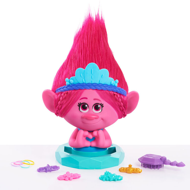 DreamWorks Trolls Band Together Poppy Styling Head, 11-pieces, Pink