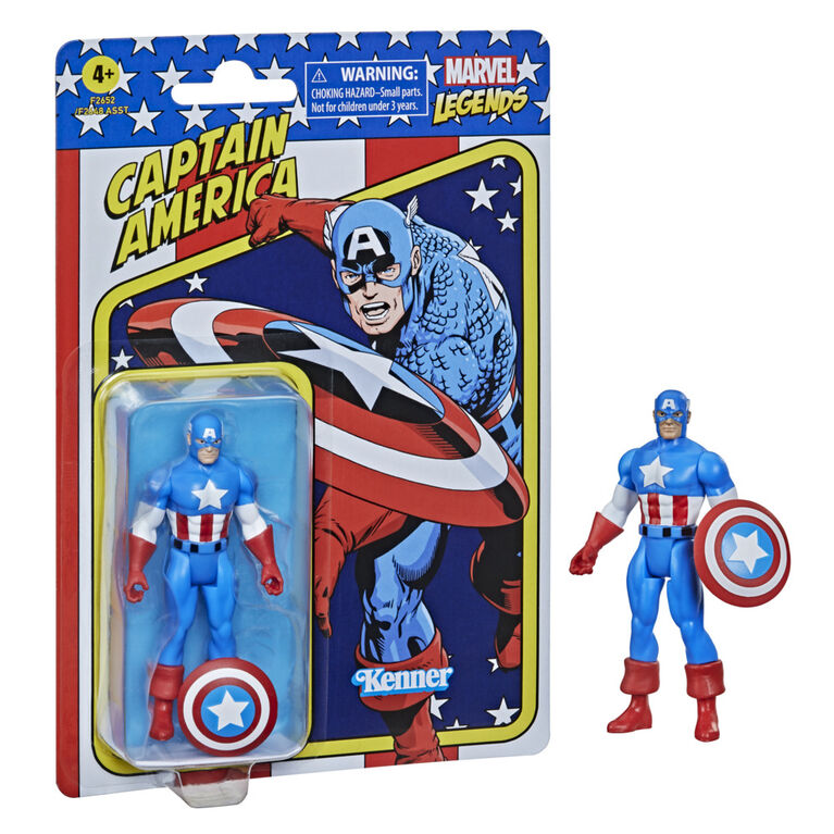 Hasbro Marvel Legends Series, figurine de collection retro Captain America